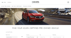 Desktop Screenshot of cuv.acura.ca