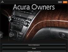 Tablet Screenshot of owners.acura.com